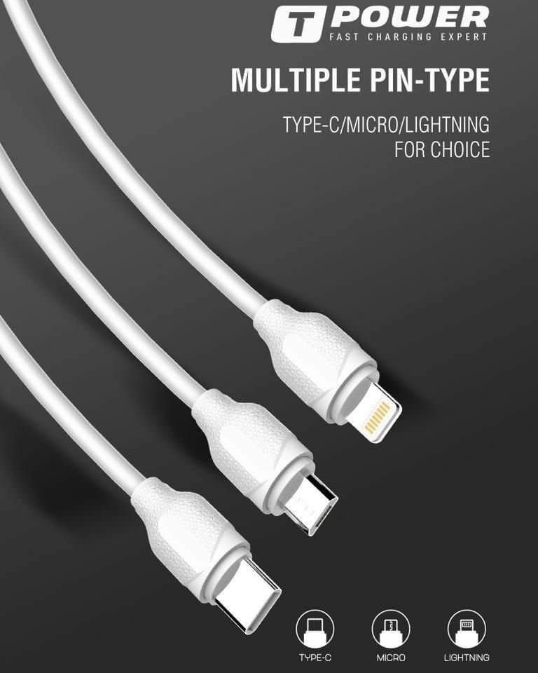 MOBILE CABLE TPOWER 2.1A 1M